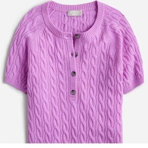 NWT J. Crew Cable-knit Cashmere Hanley Tshirt